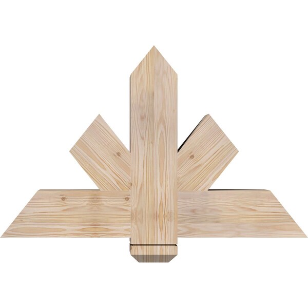 Ekena Millwork Kennewick Smooth Timber Gable Bracket, Douglas Fir, 36"W x 23"H x 5 1/2"D x 5 1/2"F, 15/12 Pitch GBW036X23X0606KEN00SDF - main